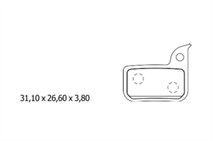 FERODO PASTIGLIE FRENO FBP010FM ALL ROUND SRAM APEX/ETAP
